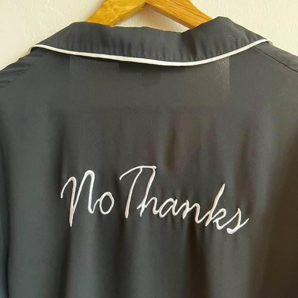 PYJAMA Style Button Up Dress Shirt - Size Medium - Picture 3 of 5